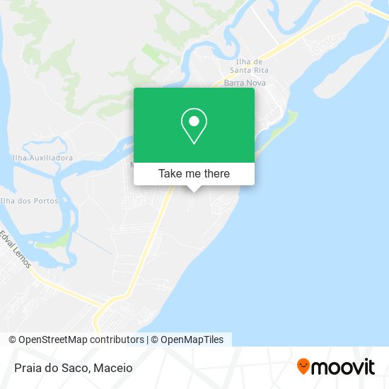 Praia do Saco map