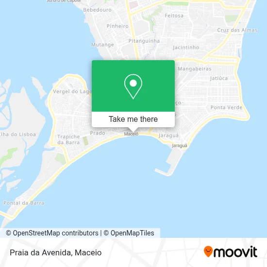 Praia da Avenida map
