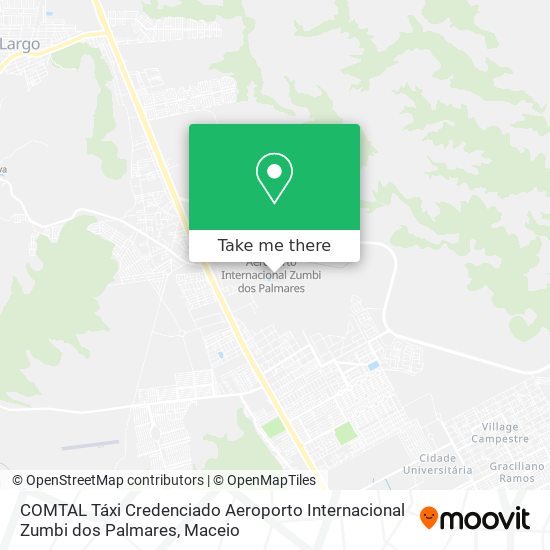COMTAL Táxi Credenciado Aeroporto Internacional Zumbi dos Palmares map