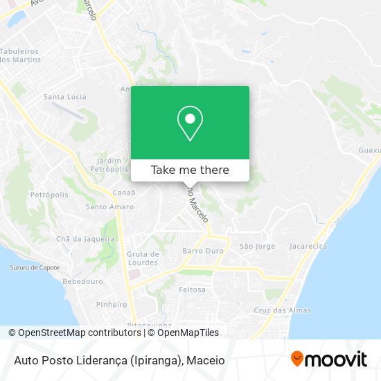 Mapa Auto Posto Liderança (Ipiranga)