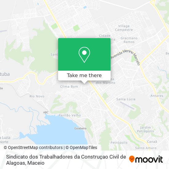 Sindicato dos Trabalhadores da Construçao Civil de Alagoas map