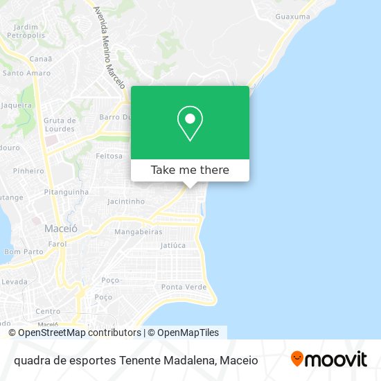 quadra de esportes Tenente Madalena map