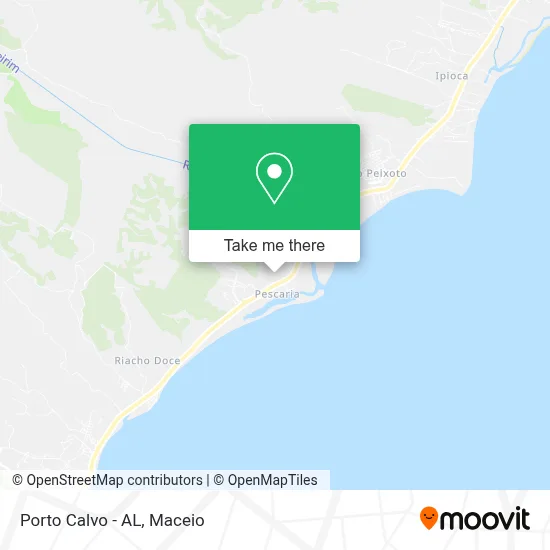 Porto Calvo - AL map