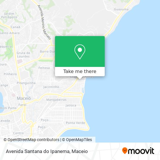 Mapa Avenida Santana do Ipanema