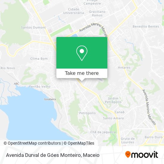 Mapa Avenida Durval de Góes Monteiro