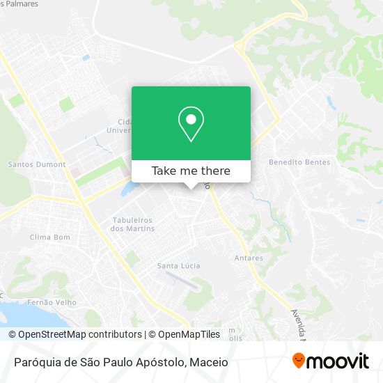 Mapa Paróquia de São Paulo Apóstolo