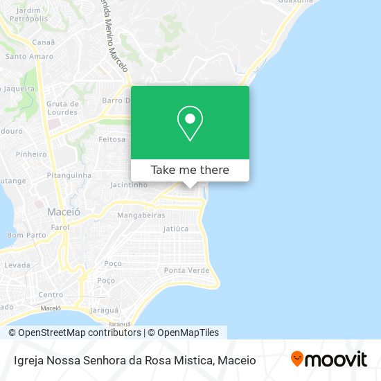 Mapa Igreja Nossa Senhora da Rosa Mistica