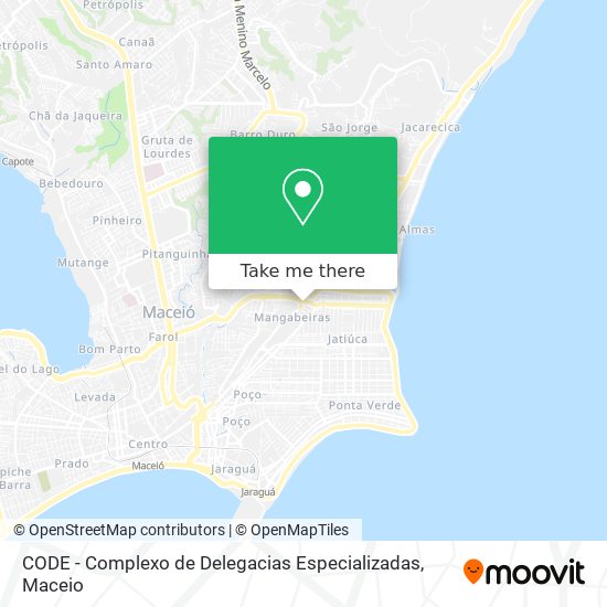 Mapa CODE - Complexo de Delegacias Especializadas