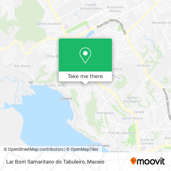 Mapa Lar Bom Samaritano do Tabuleiro