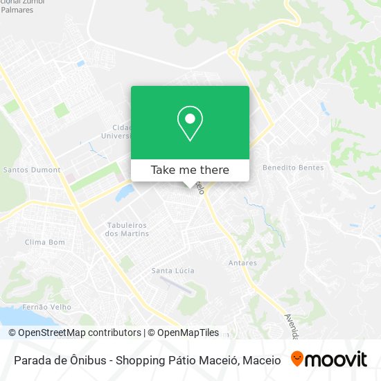 Mapa Parada de Ônibus - Shopping Pátio Maceió