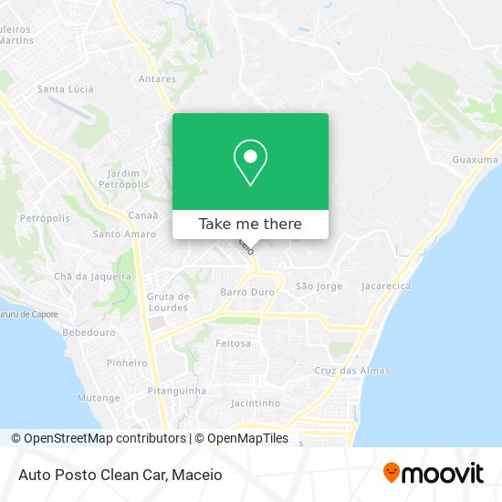 Mapa Auto Posto Clean Car