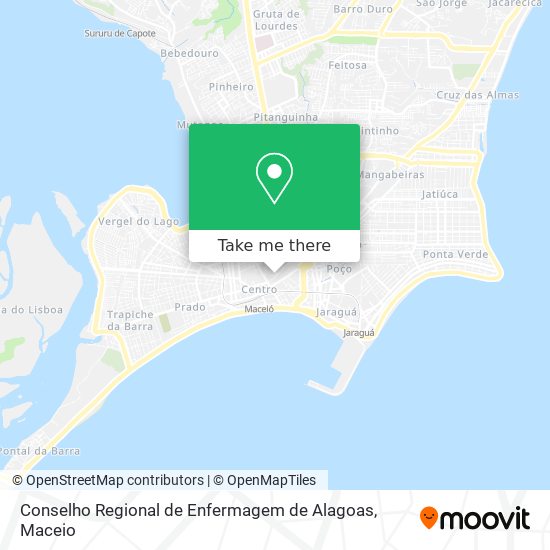 Conselho Regional de Enfermagem de Alagoas map