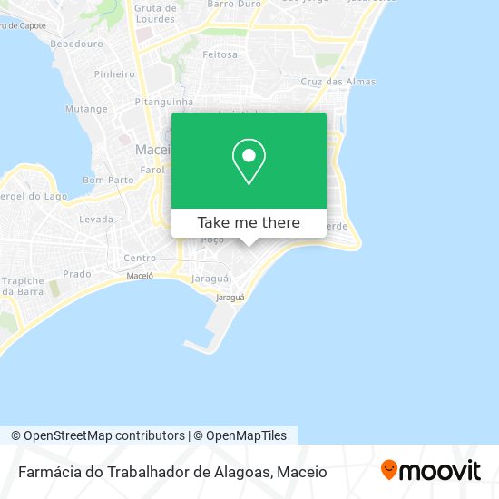 Mapa Farmácia do Trabalhador de Alagoas