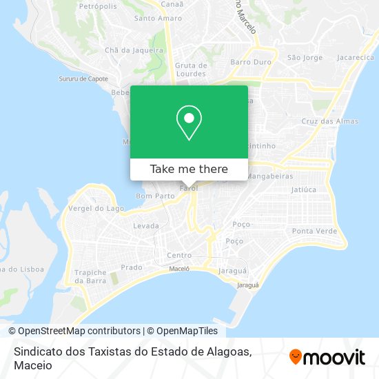 Mapa Sindicato dos Taxistas do Estado de Alagoas