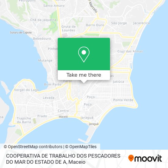 COOPERATIVA DE TRABALHO DOS PESCADORES DO MAR DO ESTADO DE A map