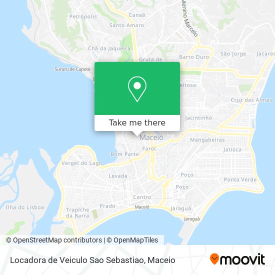 Mapa Locadora de Veiculo Sao Sebastiao