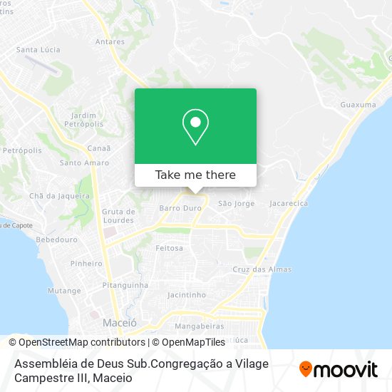 Mapa Assembléia de Deus Sub.Congregação a Vilage Campestre III