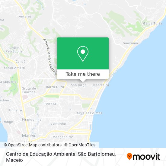 Mapa Centro de Educação Ambiental São Bartolomeu