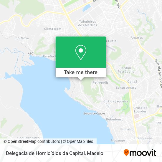 Delegacia de Homicídios da Capital map