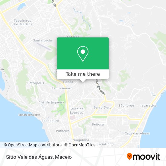 Sítio Vale das Águas map