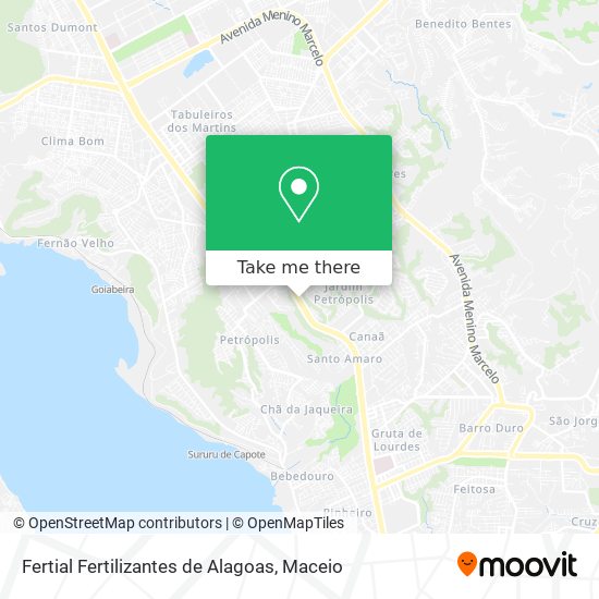 Fertial Fertilizantes de Alagoas map