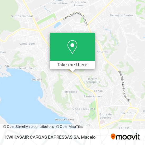 Mapa KWIKASAIR CARGAS EXPRESSAS SA