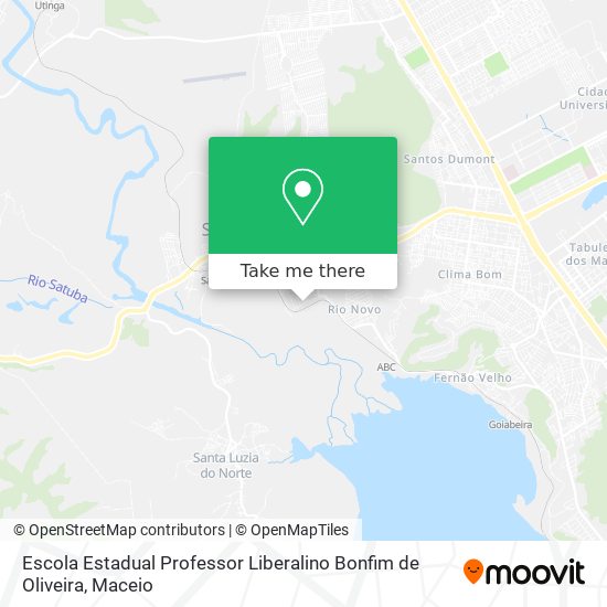 Mapa Escola Estadual Professor Liberalino Bonfim de Oliveira