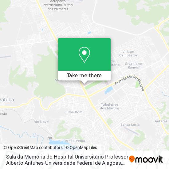 Mapa Sala da Memória do Hospital Universitário Professor Alberto Antunes-Universidade Federal de Alagoas