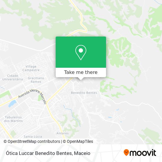 Ótica Luccar Benedito Bentes map