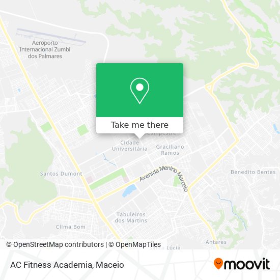 AC Fitness Academia map