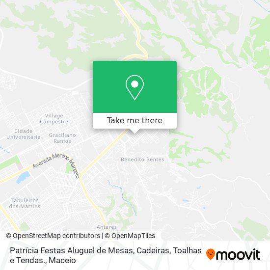 Patrícia Festas Aluguel de Mesas, Cadeiras, Toalhas e Tendas. map