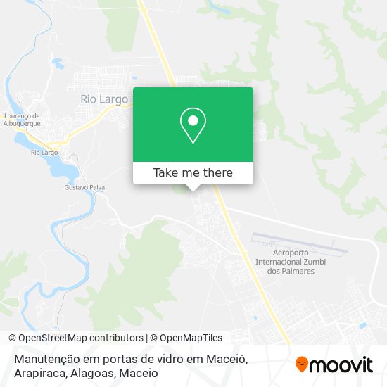 Manutenção em portas de vidro em Maceió, Arapiraca, Alagoas map