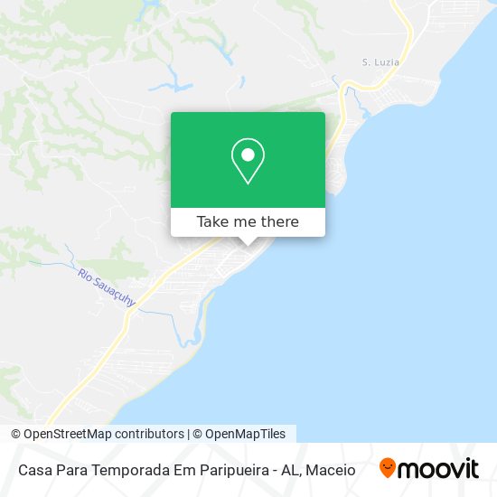 Casa Para Temporada Em Paripueira - AL map