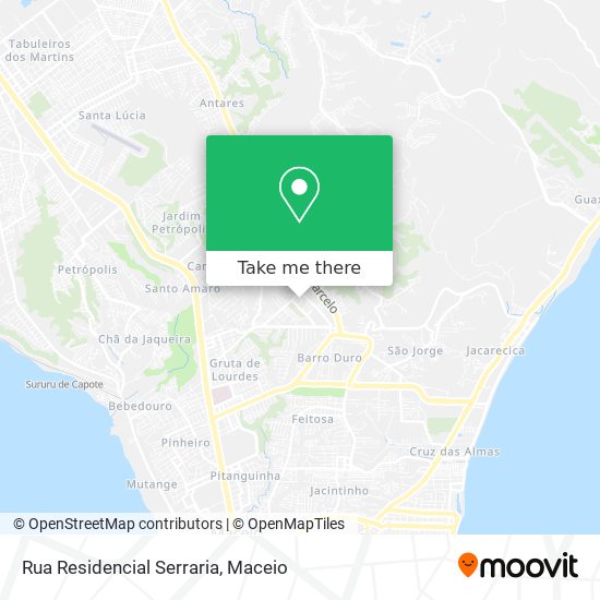 Rua Residencial Serraria map