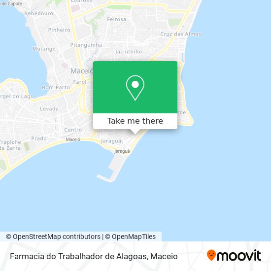 Mapa Farmacia do Trabalhador de Alagoas