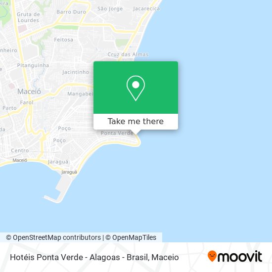 Hotéis Ponta Verde - Alagoas - Brasil map