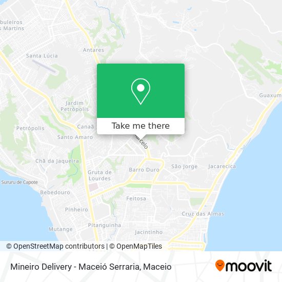 Mineiro Delivery - Maceió Serraria map