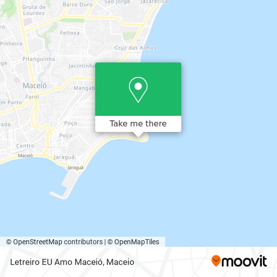 Letreiro EU Amo Maceió map