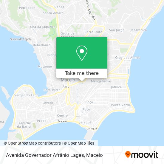Mapa Avenida Governador Afrânio Lages