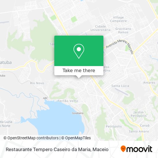 Mapa Restaurante Tempero Caseiro da Maria