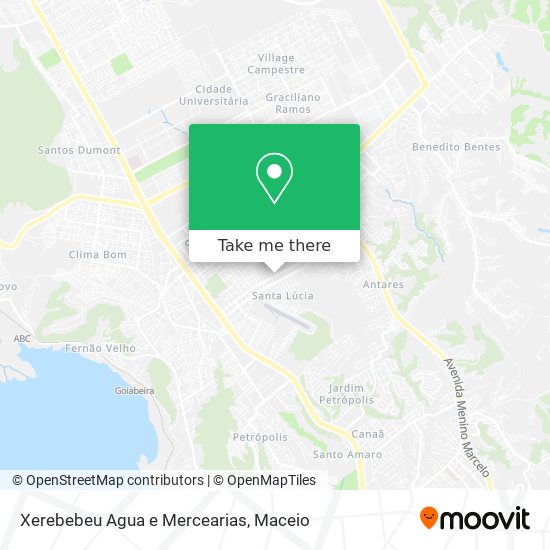 Mapa Xerebebeu Agua e Mercearias