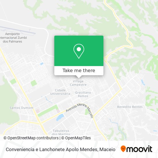 Conveniencia e Lanchonete Apolo Mendes map