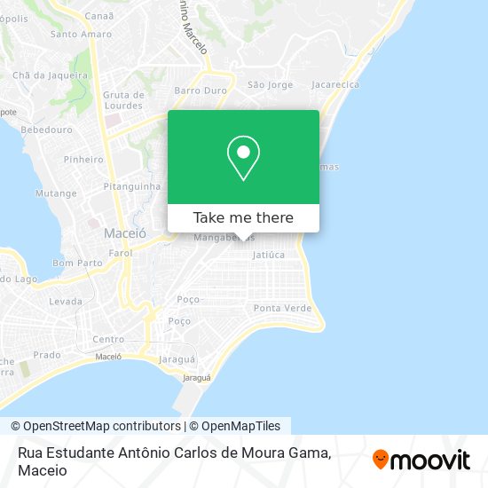 Mapa Rua Estudante Antônio Carlos de Moura Gama