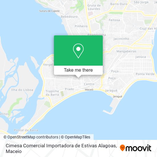 Mapa Cimesa Comercial Importadora de Estivas Alagoas