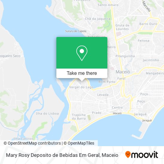 Mapa Mary Rosy Deposito de Bebidas Em Geral