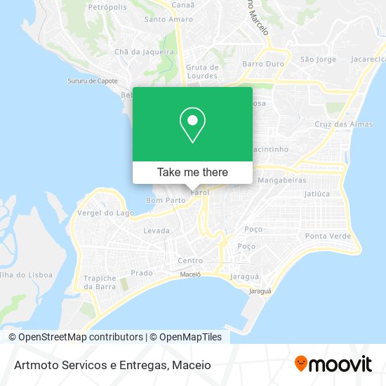 Mapa Artmoto Servicos e Entregas