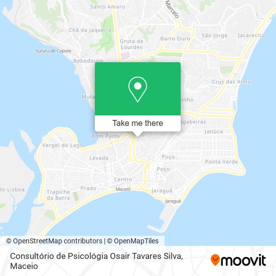 Consultório de Psicológia Osair Tavares Silva map