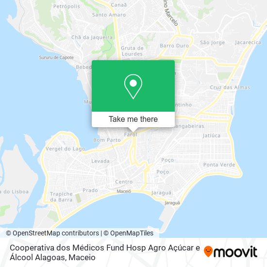 Mapa Cooperativa dos Médicos Fund Hosp Agro Açúcar e Álcool Alagoas