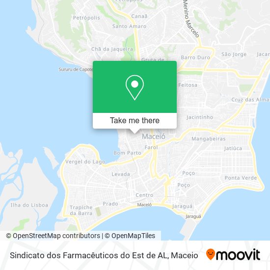 Sindicato dos Farmacêuticos do Est de AL map