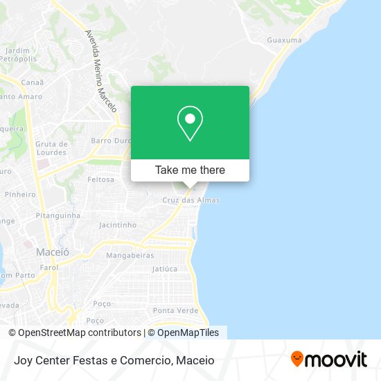 Mapa Joy Center Festas e Comercio